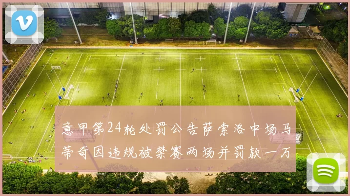 意甲第24轮处罚公告萨索洛中场马蒂奇因违规被禁赛两场并罚款一万欧元